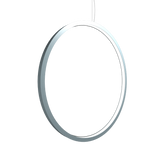 Frame Vertical Circle Pendant - Satin Blue