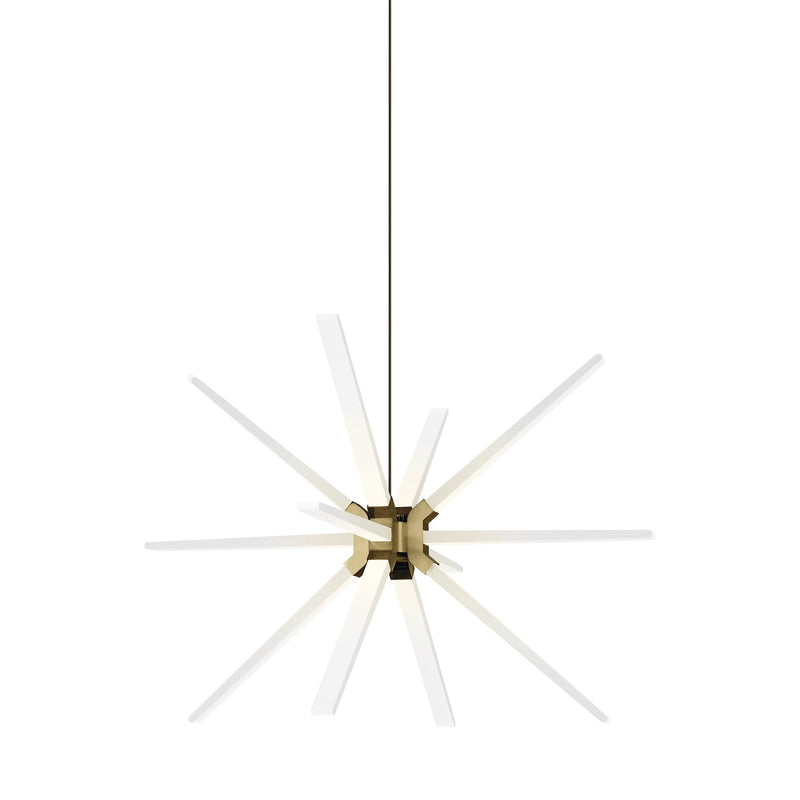 Aged Brass Photon Small Chandelier by Tech Lighting