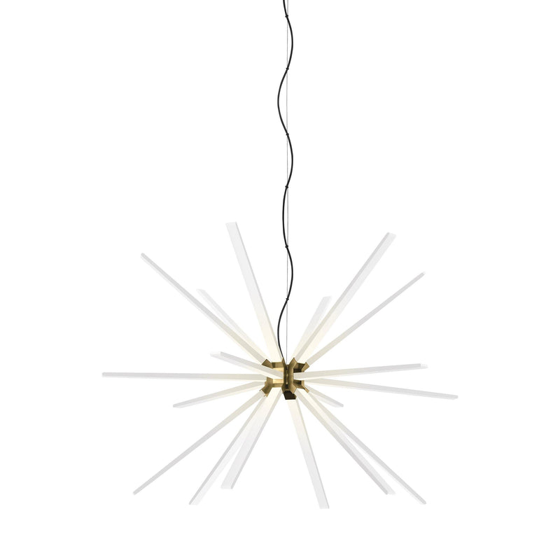 Aged Brass Photon Large Chandelier by Tech Lighting