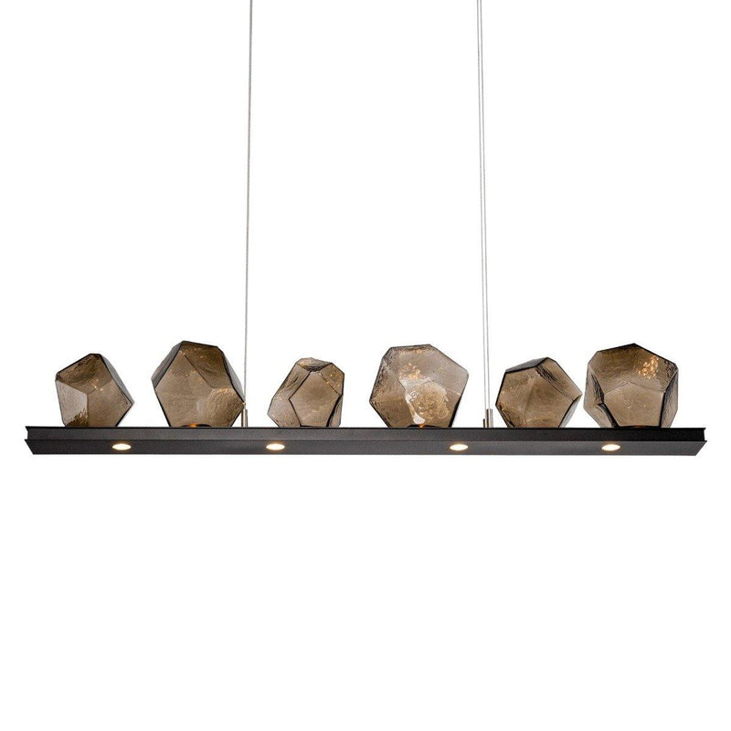 Gem Linear Chandelier by Hammerton, Color: Clear, Finish: Bronze Oil Rubbed, Size: Small | Casa Di Luce Lighting