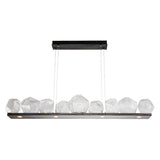 Gem Linear Chandelier by Hammerton, Color: Clear, Finish: Gunmetal, Size: Large | Casa Di Luce Lighting