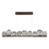 Gem Linear Chandelier by Hammerton, Color: Smoke, Finish: Bronze Oil Rubbed, Size: Large | Casa Di Luce Lighting