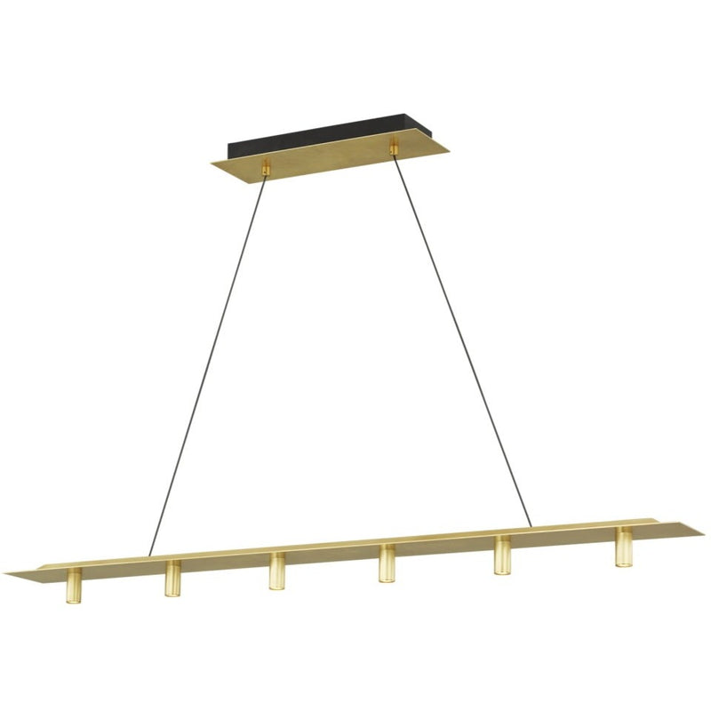 Ponte Linear Suspension By Tech Lighting, Finish: Natural Brass