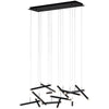 Satin Dark Gray Seesaw 14 Light Chandelier by Page One
