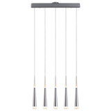 Meteor 5 Suspension by Page One, Color: Satin Dark Gray-Page One, Brushed Gold-Page One, Brushed Aluminum-Page One, ,  | Casa Di Luce Lighting