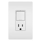 White Radiant Single-Pole 3-Way Switch with 15A Tamper Resistant Outlet by Legrand Radiant