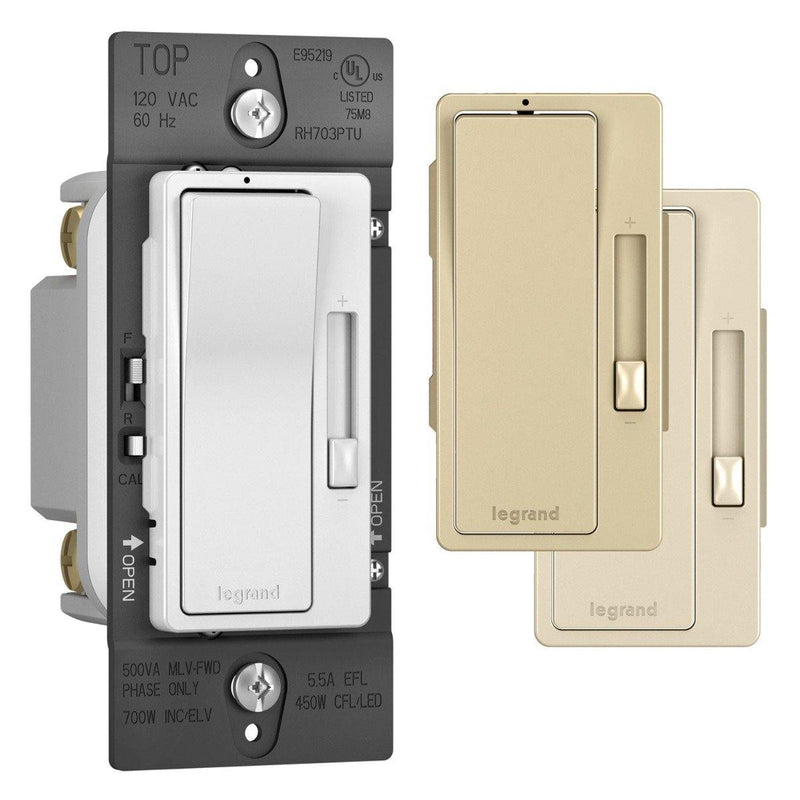 Tri Color Radiant Tru-Universal Single Pole/3-Way Dimmer by Legrand Radiant