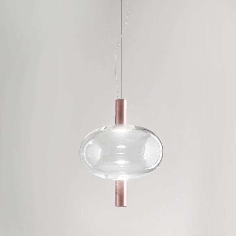 Copper/Crystal Riflesso SP 1 Pendant Light by Vistosi
