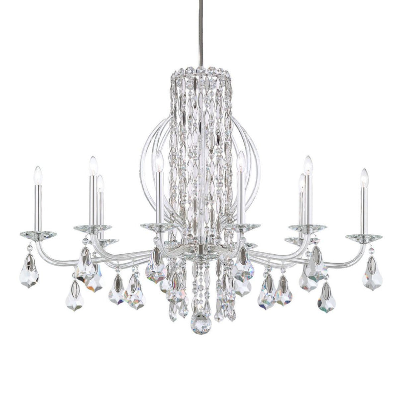 Polished Stainless Steel Sarella RS8310 Oval Chandelier by Schonbek