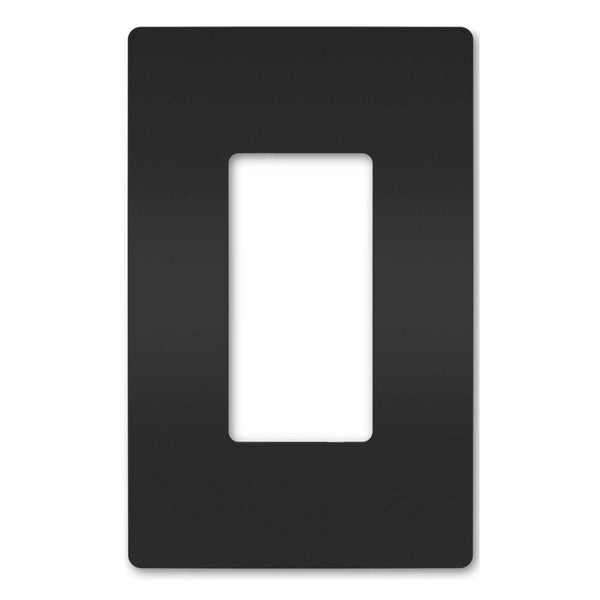 Black Radiant One-Gang Screwless Wall Plate by Legrand Radiant
