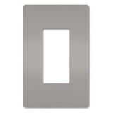 Grey Radiant One-Gang Screwless Wall Plate by Legrand Radiant