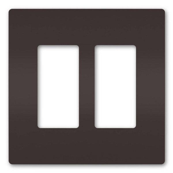 Brown Radiant Two Gang Screwless Wall Plate by Legrand Radiant
