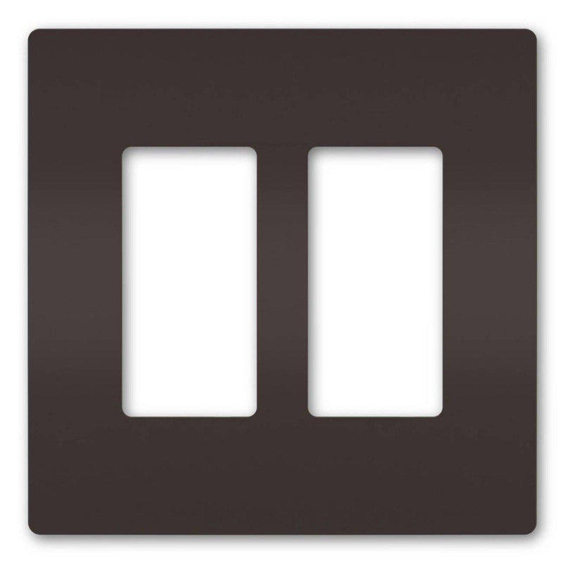 Brown Radiant Two Gang Screwless Wall Plate by Legrand Radiant
