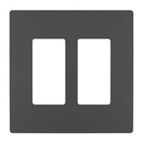 Graphite Radiant Two Gang Screwless Wall Plate by Legrand Radiant