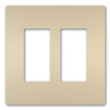 Ivory Radiant Two Gang Screwless Wall Plate by Legrand Radiant