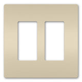 Light Almond Radiant Two Gang Screwless Wall Plate by Legrand Radiant
