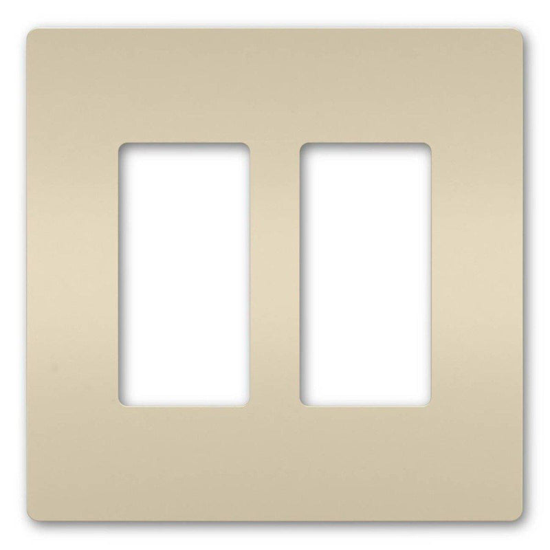 Light Almond Radiant Two Gang Screwless Wall Plate by Legrand Radiant

