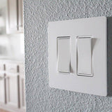 White Radiant Two Gang Screwless Wall Plate by Legrand Radiant