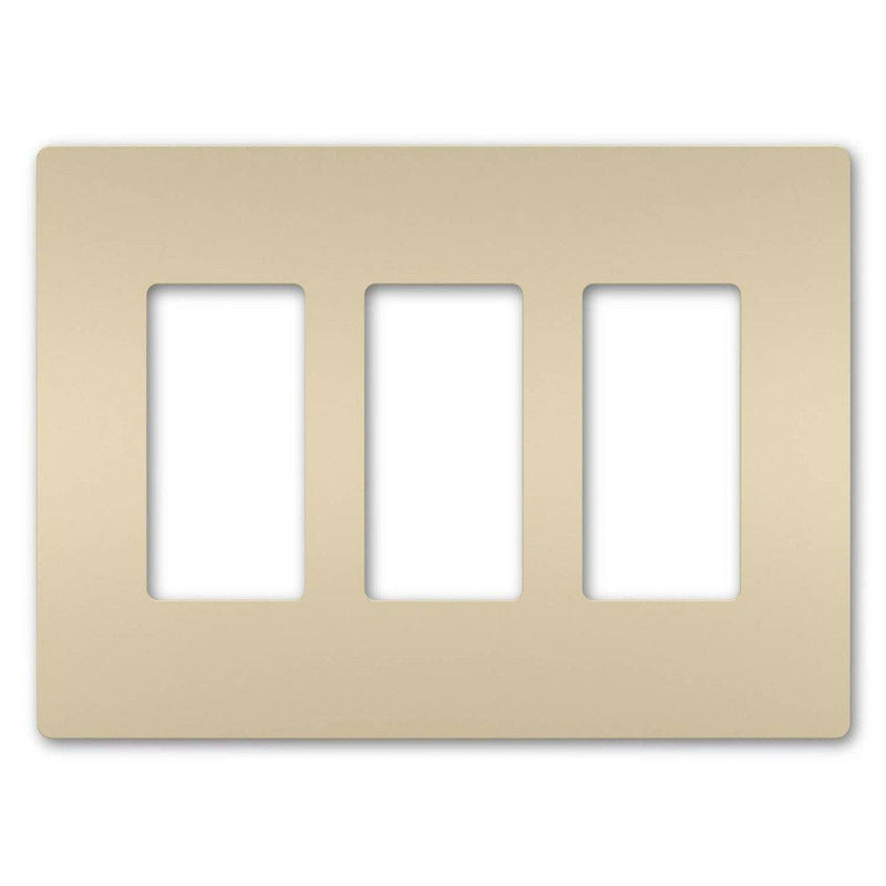 Ivory Radiant Three Gang Screwless Wall Plate by Legrand Radiant