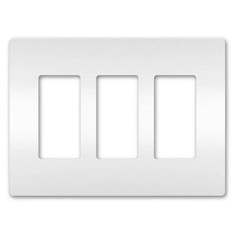White Radiant Three Gang Screwless Wall Plate by Legrand Radiant