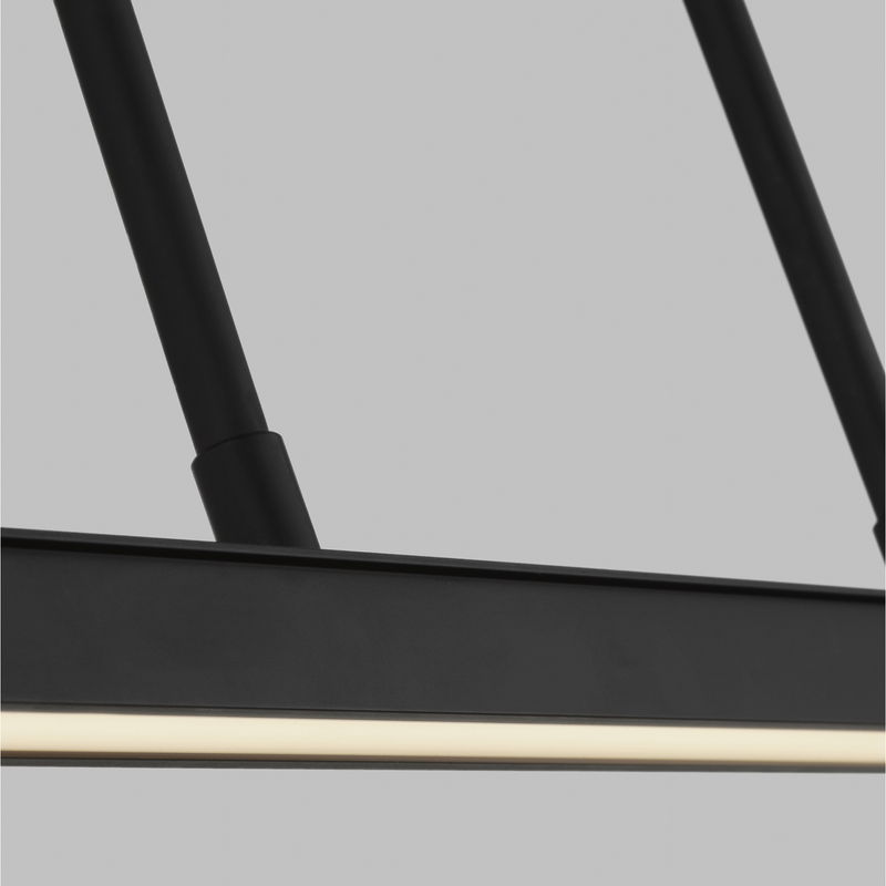 Stagger Linear Suspension By Tech Lighting, Size: Large, Finish: Nightshade Black