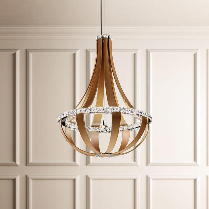Crystal Empire Chandelier by Schonbek, Finish: Chinook, Size: Large,  | Casa Di Luce Lighting