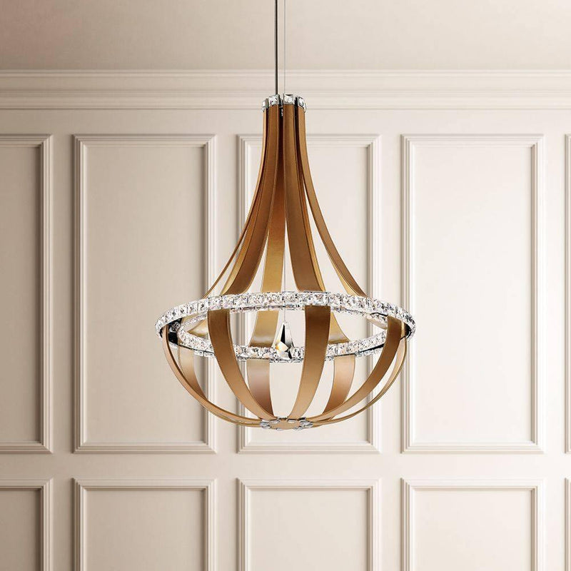 Crystal Empire Chandelier by Schonbek, Finish: White, Chinook, Black, Red, Iceberg, Snowshoe, Size: Small, Medium, Large,  | Casa Di Luce Lighting