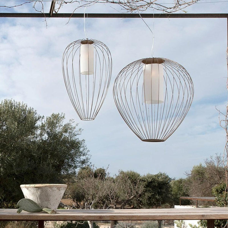 Cell Outdoor Pendant by Karman, Finish: White Glossy, Glossy Bronze-Karman, Size: Small, Large,  | Casa Di Luce Lighting