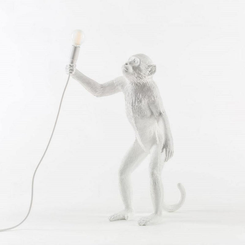 The Standing Monkey White Table Lamp by Seletti