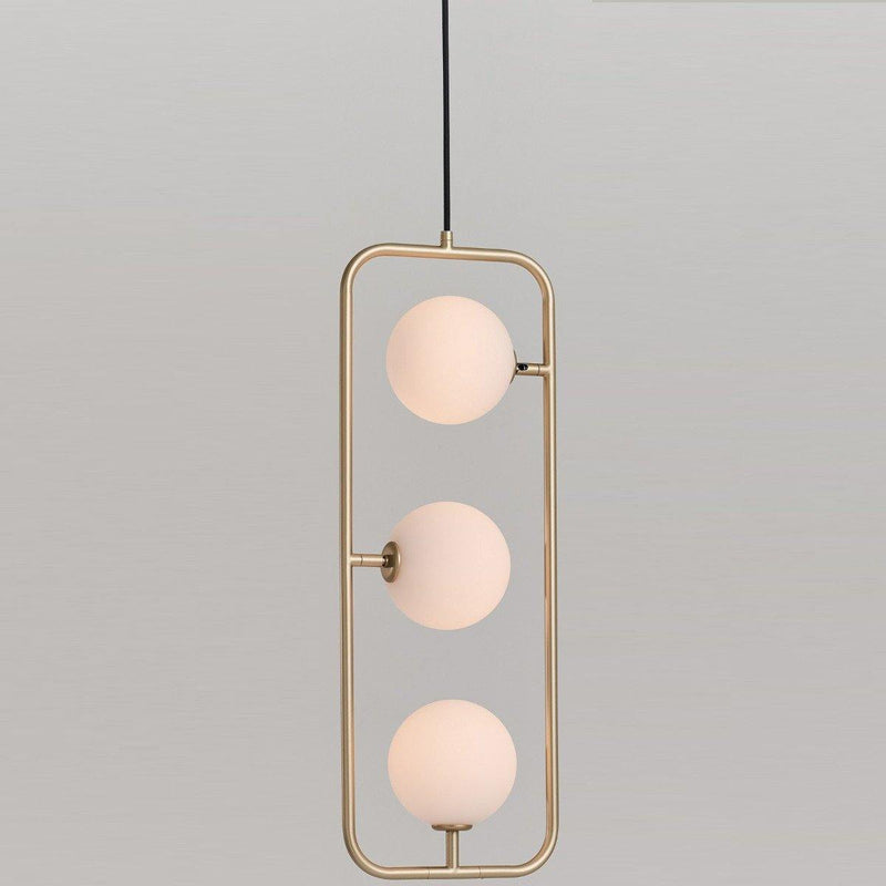 Matt Opal/Champagne Gold Sircle PV3 Pendant by Seed Design