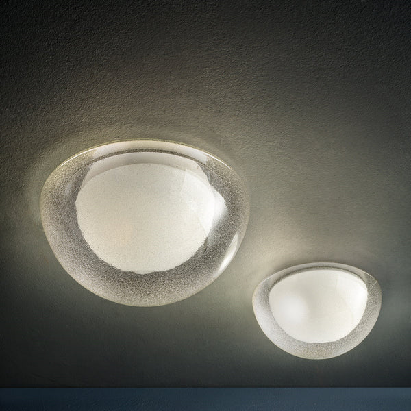 Moon Ceiling Light By Sillux, Size: Small, Finish: Rugiada