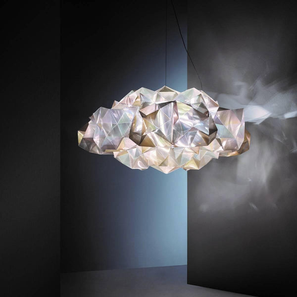 Drusa Suspension Lamp by Slamp, Color: Velvet-Slamp, White, ,  | Casa Di Luce Lighting