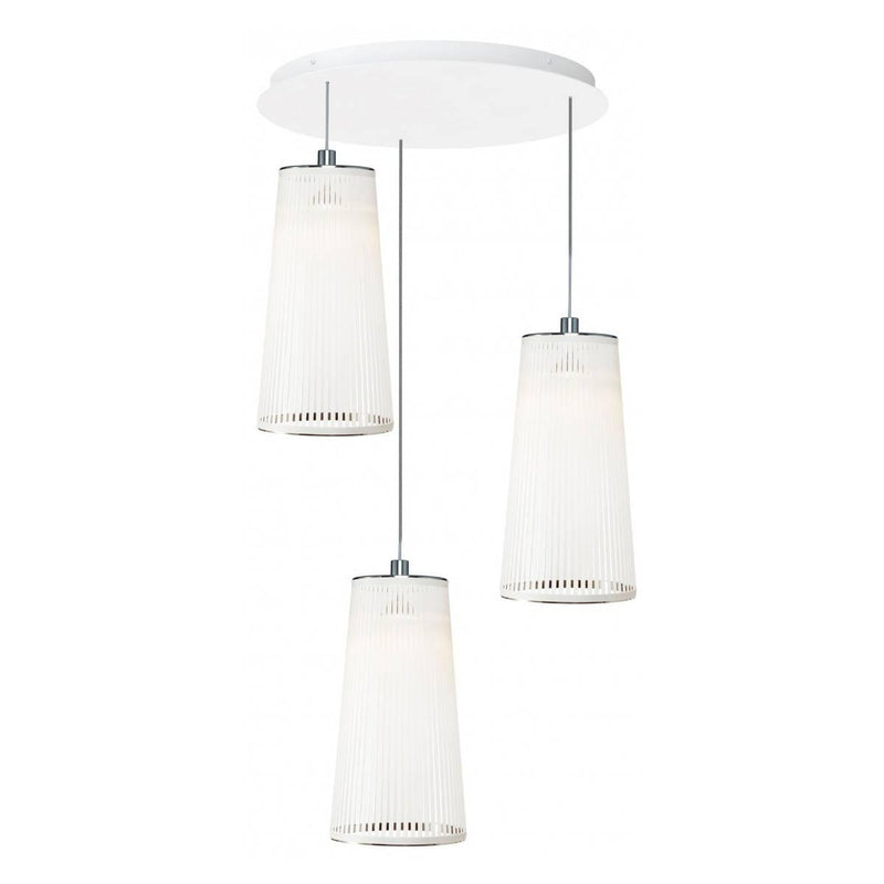 White Solis 3-Light Chandelier by Pablo
