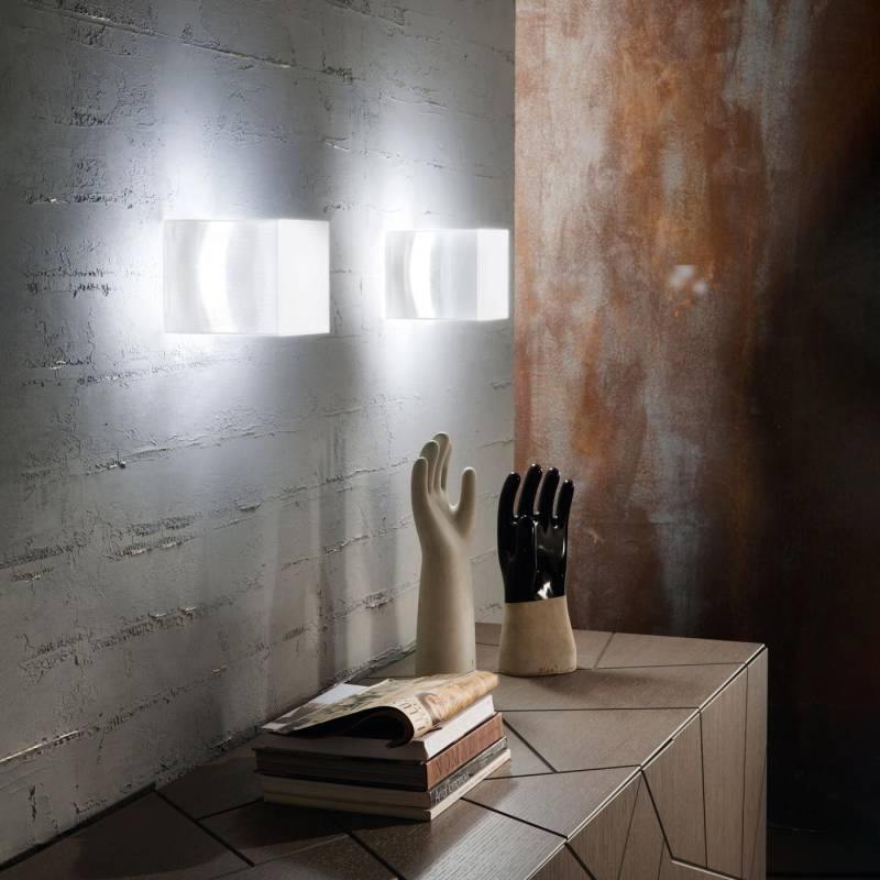 Beetle Mini Cube Wall-Ceiling Light by Lodes, Color: White, Clear, ,  | Casa Di Luce Lighting