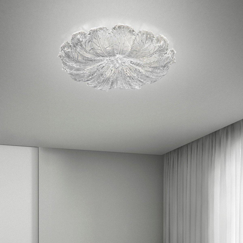 Bembo Ceiling Light by Sylcom, Color: Clear, Amber, Clear Graniglia - Sylcom, Gold, Finish: White, Polish Gold, Number of Lights: 3, 4, 5, 8 | Casa Di Luce Lighting