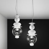 Igloo Pendant by Sylcom, Color: Milk White Clear - Sylcom, Clear, Blue, Smoke - Vistosi, Grey, Gold, Topaz - Sylcom, Finish: Polish Chrome, Polish Gold,  | Casa Di Luce Lighting