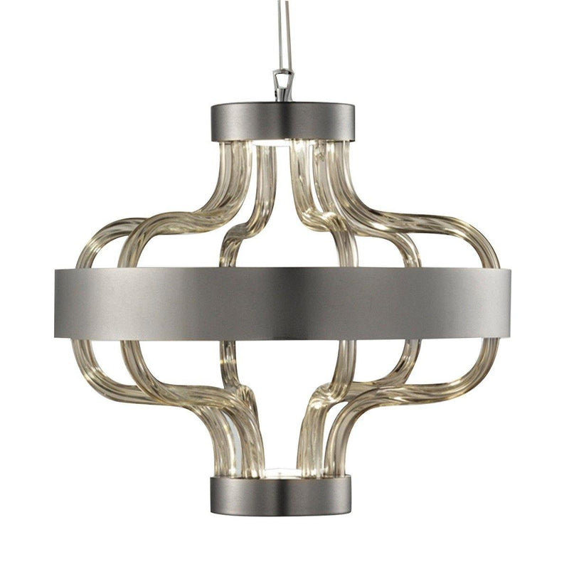 Festa Short Chandelier by Sylcom, Color: Amethyst, Finish: Brushed Chrome,  | Casa Di Luce Lighting