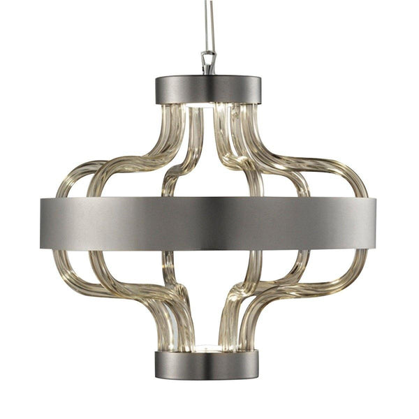 Festa Short Chandelier by Sylcom, Color: Amethyst, Milk White Clear - Sylcom, Clear, Blue, Smoke - Vistosi, Grey, Ocean - Sylcom, Topaz - Sylcom, Finish: Brushed Chrome, Brushed Gold,  | Casa Di Luce Lighting