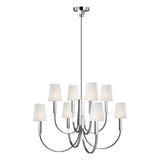 Logan Chandelier by TOB by Thomas O'Brien, Finish: Nickel Polished, Aged Iron, Number of Lights: 4, 8,  | Casa Di Luce Lighting