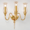 Polish Gold Amber Teodato Wall Sconce by Sylcom