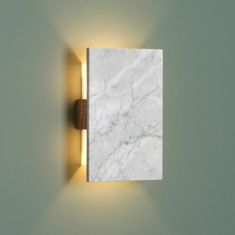 Tersus Marble Face Wall Sconce - Casa Di Luce