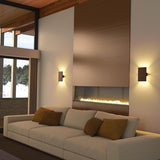 Tersus Wood Wall Sconce in living room