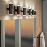 Dobson II 3-Light Bath Bar by Tech Lighting, Finish: Chrome, Black Matte, Light Option: 120 Volt LED, 277 Volt LED, Shape: Shallow, Standard | Casa Di Luce Lighting