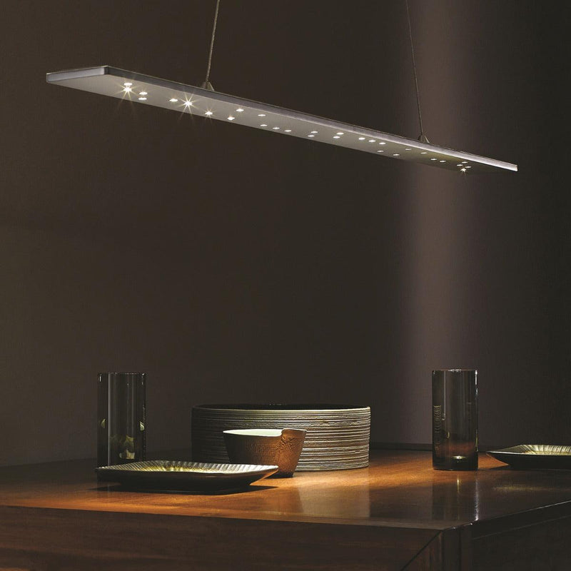 Parallax Linear Suspension in dining room