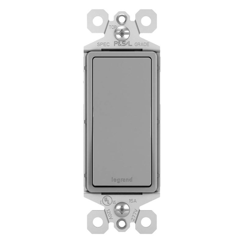 Grey Radiant 15A Single-Pole Switch by Legrand Radiant