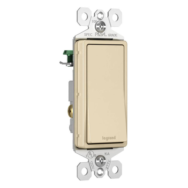 Ivory Radiant 15A Single-Pole Switch by Legrand Radiant