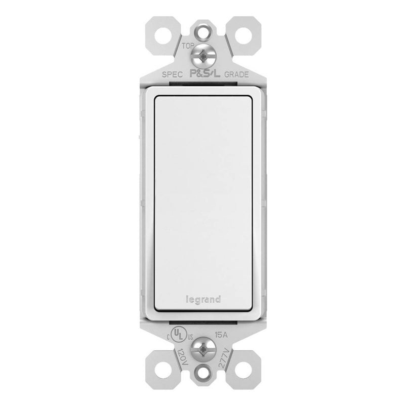 White Radiant 15A Single-Pole Switch by Legrand Radiant