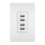 White Radiant Quad USB Charger by Legrand Radiant