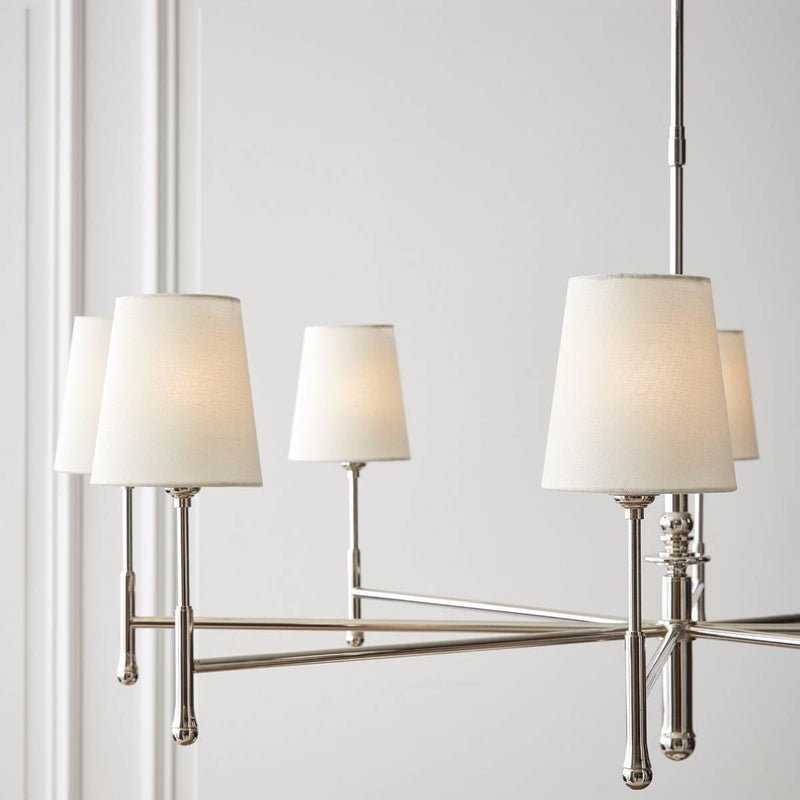 Capri Chandelier by TOB by Thomas O'Brien, Finish: Nickel Polished, Aged Iron, Number of Lights: 4, 6, 8,  | Casa Di Luce Lighting