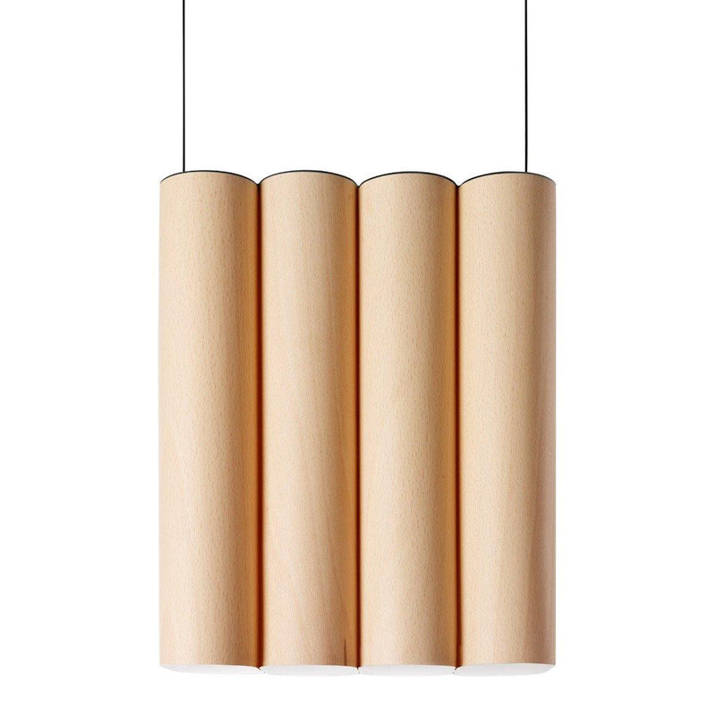 Natural Beech Tomo Tall Pendant by Weplight